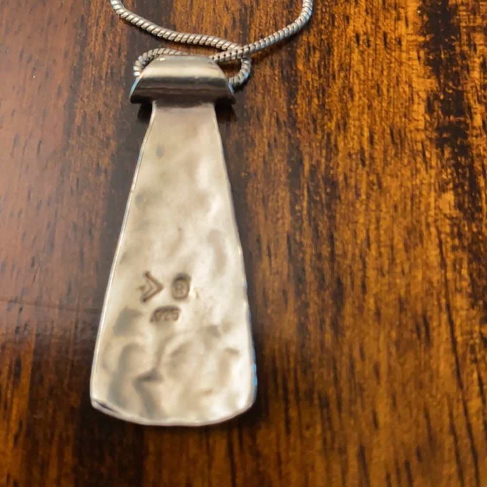 Hammered Solid Sterling Silver Necklace - image 3